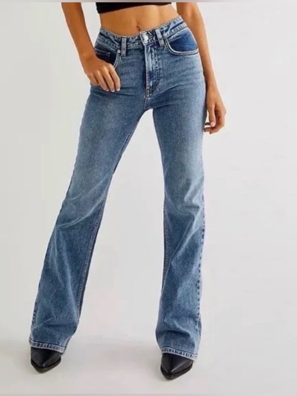 Free People Thunderbird Flare Jeans🩷⚡️ - Picture 4 of 9